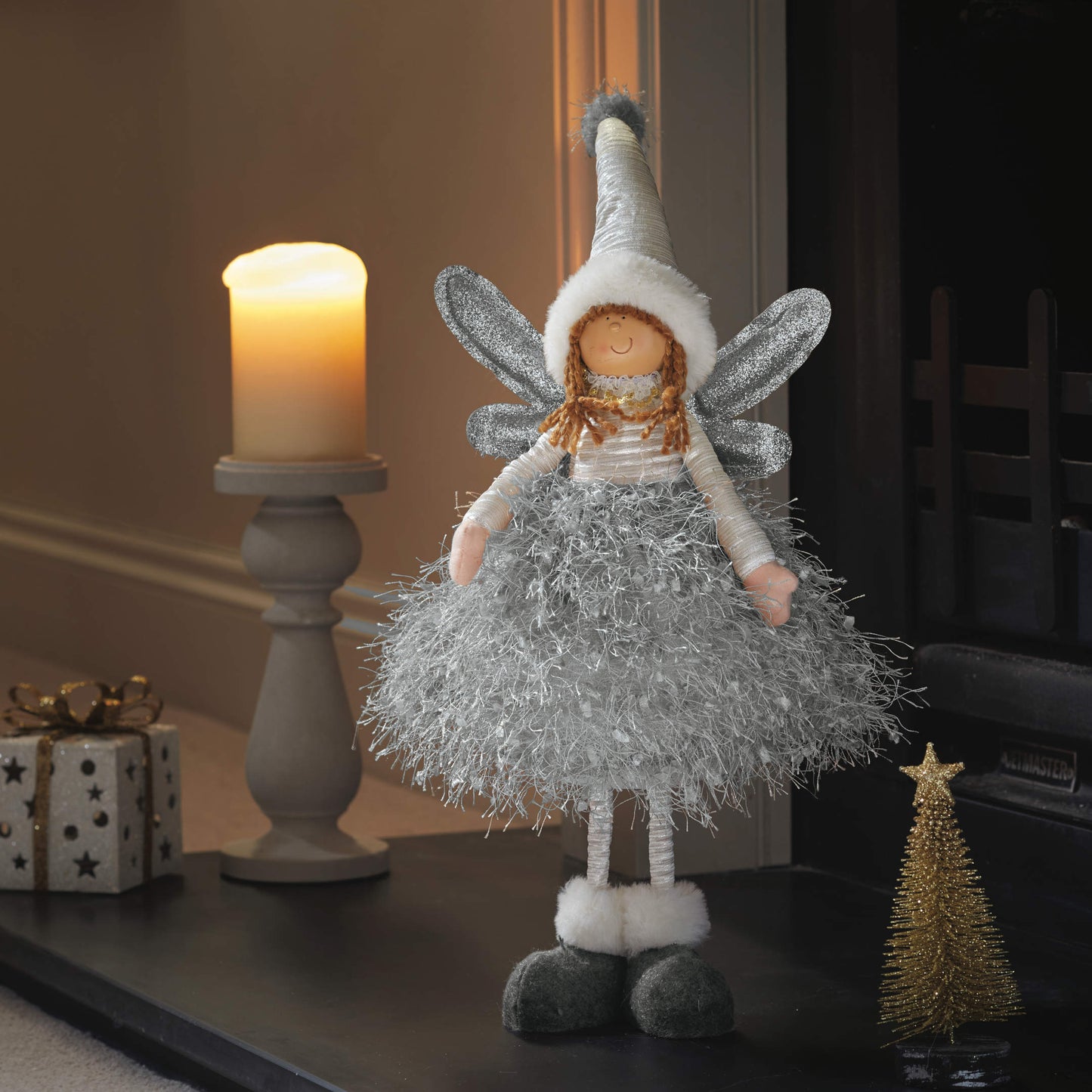 Plyšová dekoračná figúrka princezná Ophelia Winter Princess Silver od Three Kings