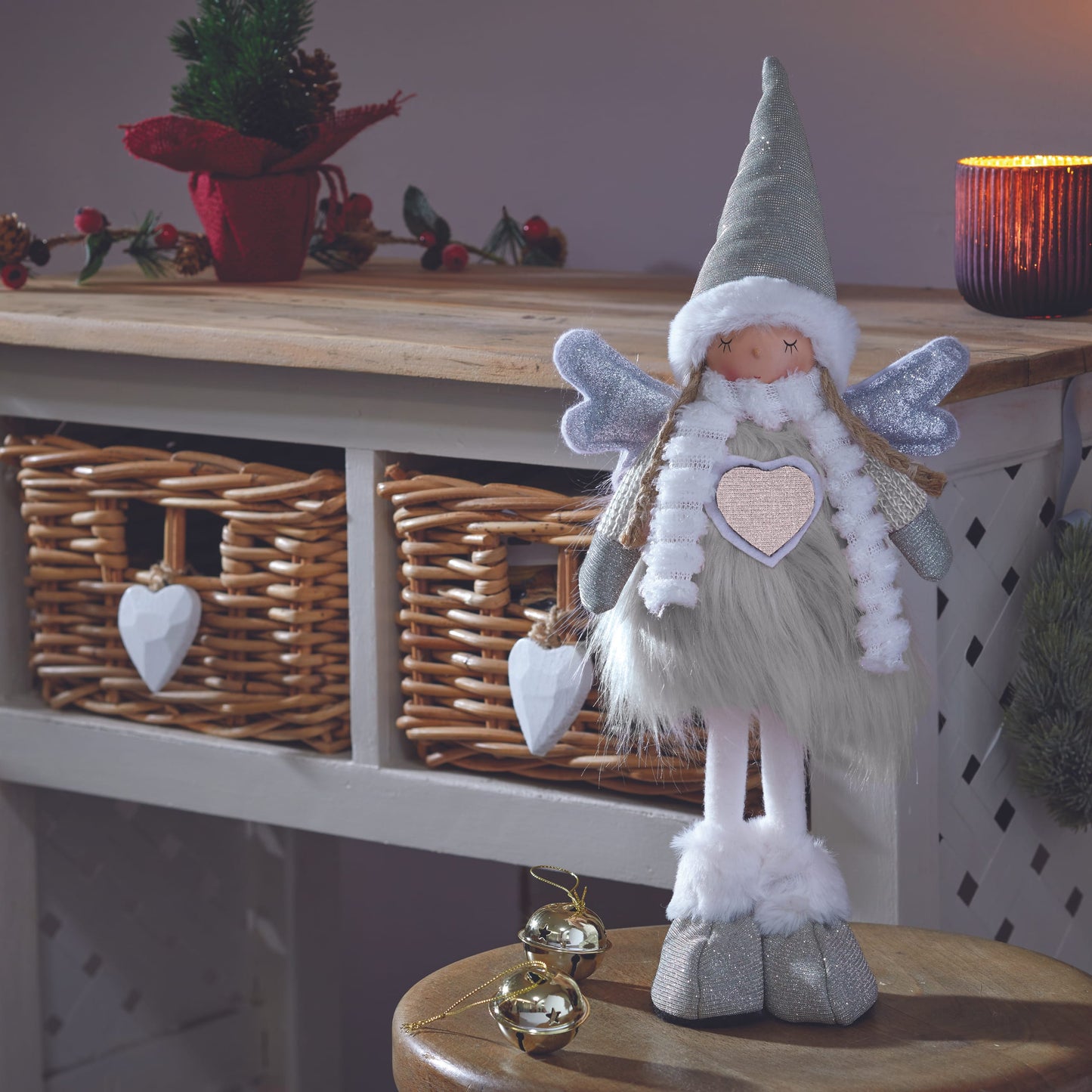 Vianočná dekoračná figúrka princezná Angelica Princess Silver od Three Kings