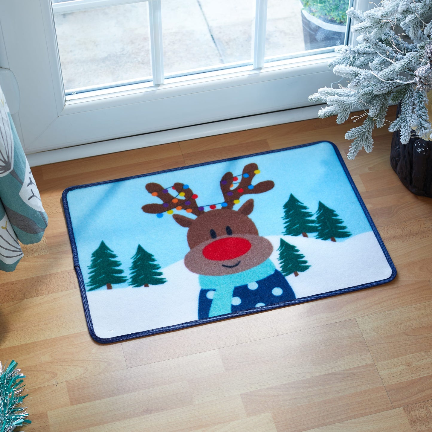 Rohožka s vianočnou tématikou XMats! Merry Rudolph od Three Kings
