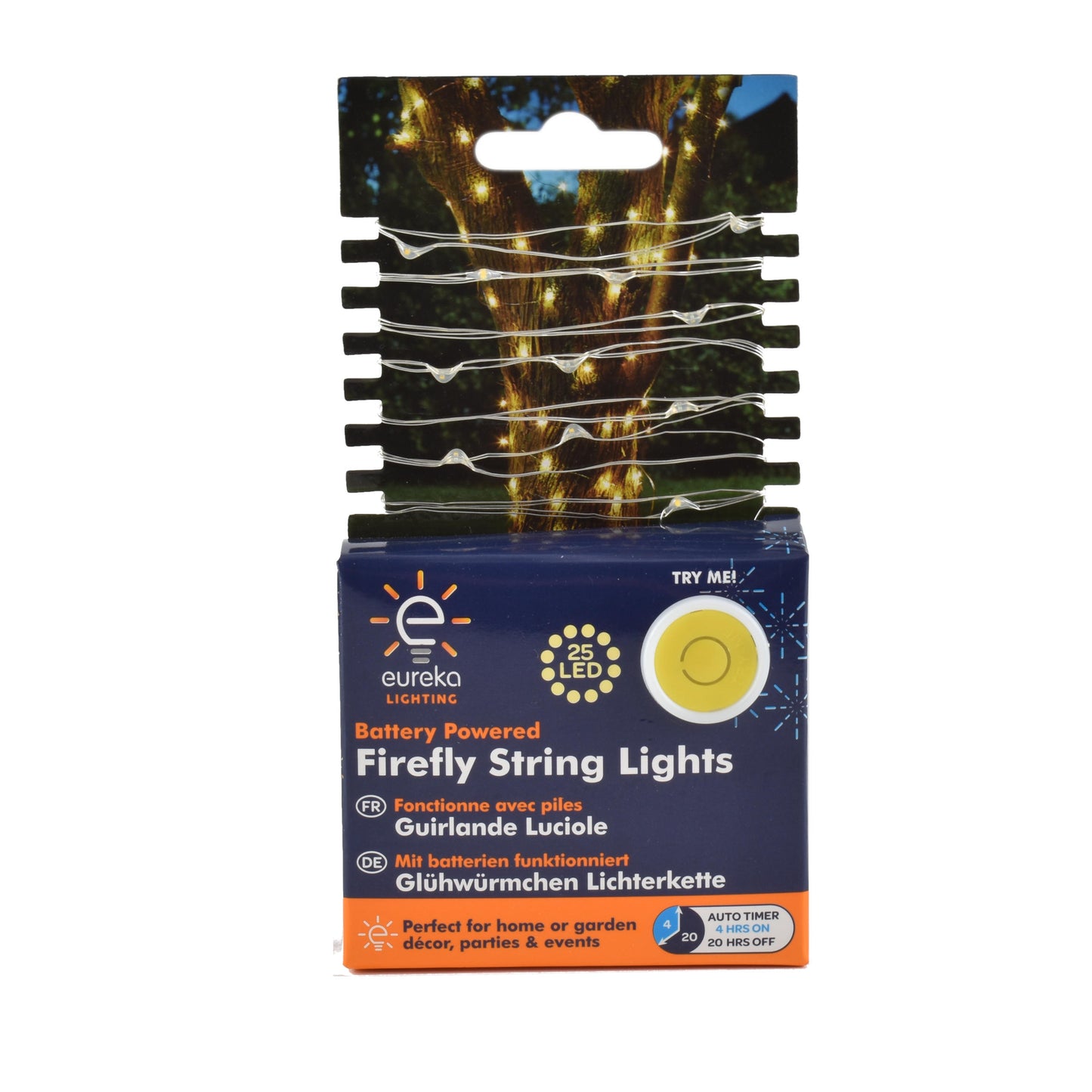 Svetelná reťaz s 25 LED svetlami Firefly Warm White LED Lights od Eureka Lighting