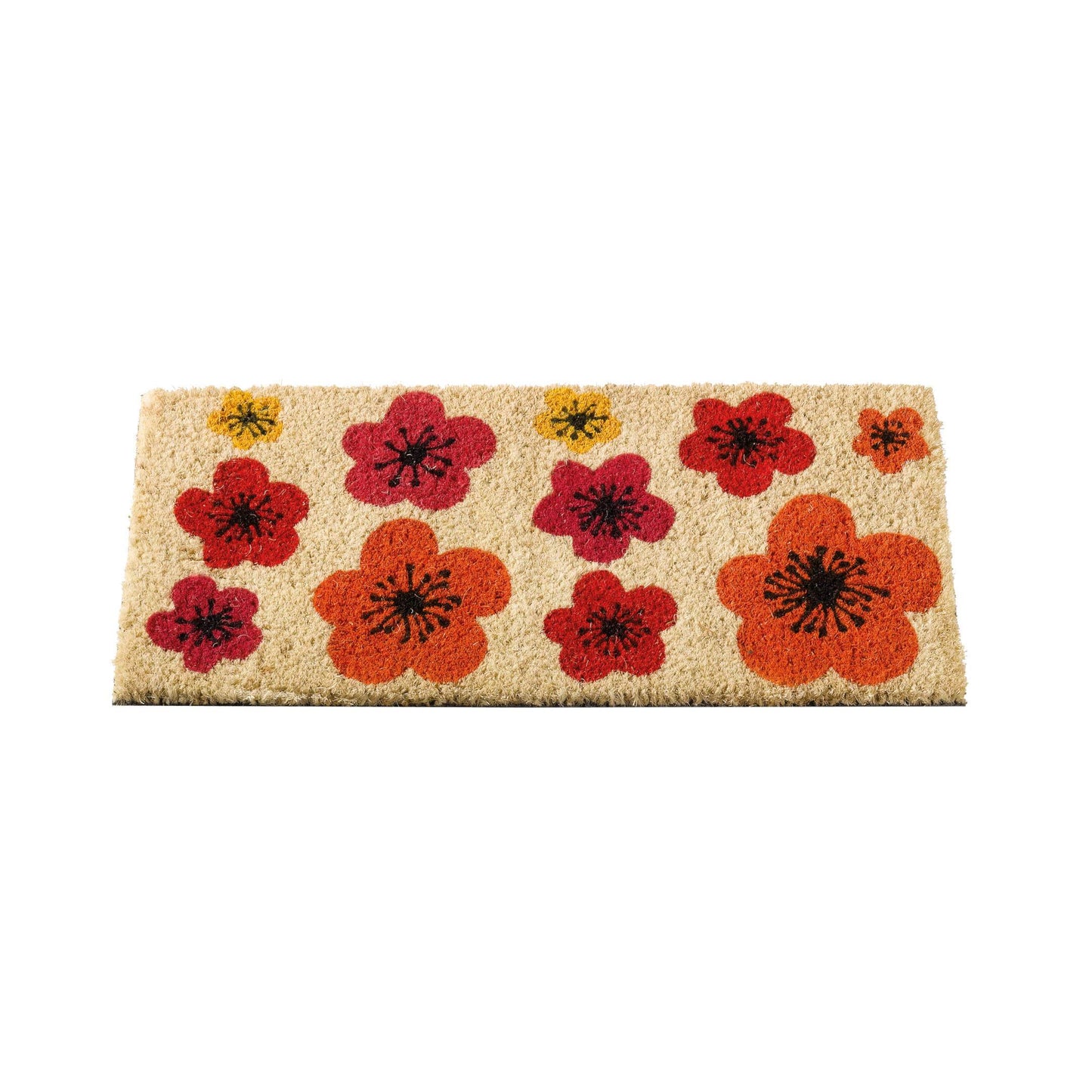 Mini rohožka s kvetinami Flower Power rozmeru 53x23cm určená na vloženie do gumového rámu Mix-n-Mats