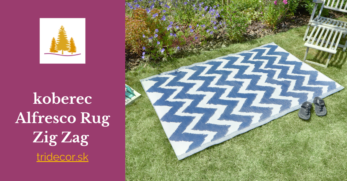 POST##33036238585910#Koberec Alfresco Rugs Zig Zag na trávniku