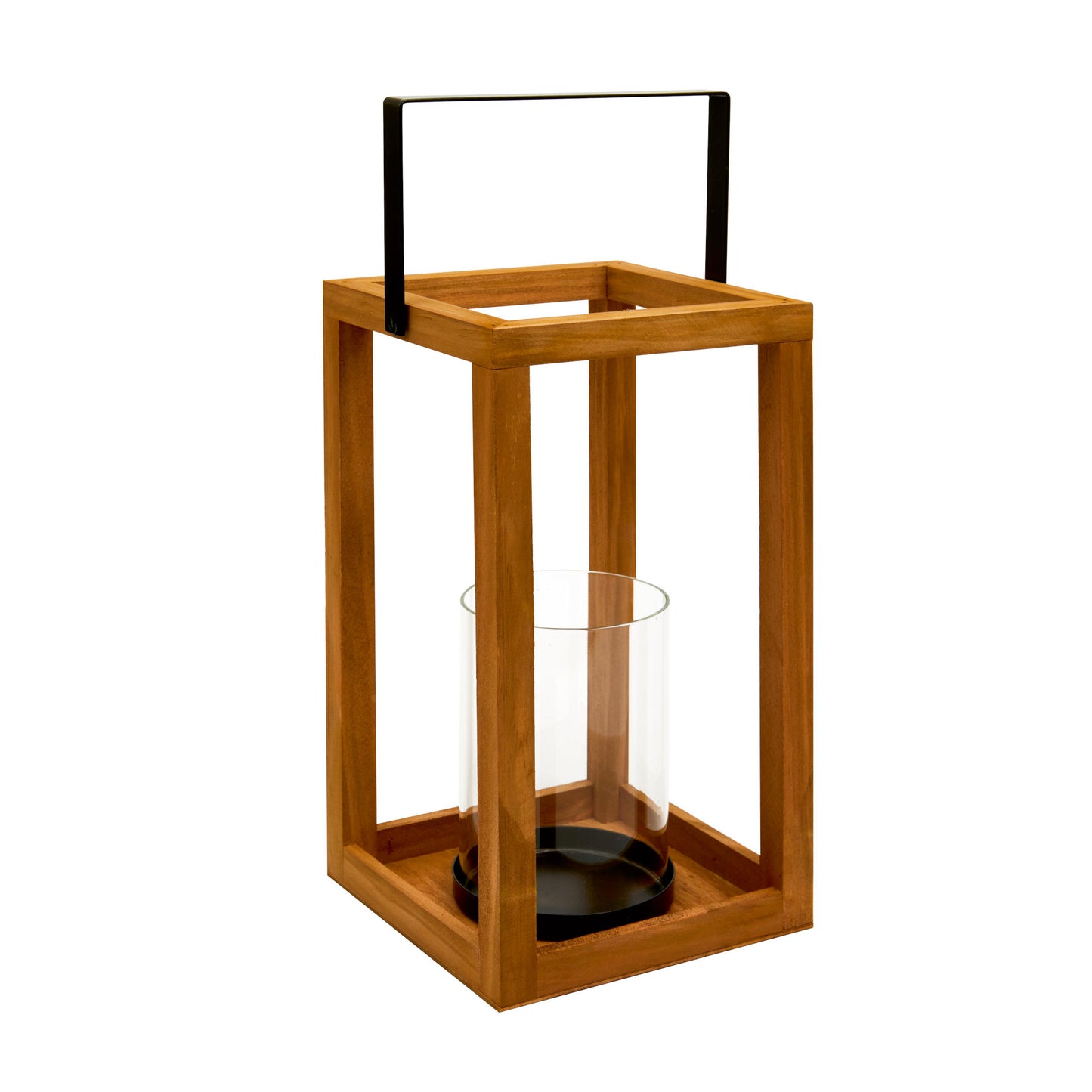 Drevený svietnik ⸱ Wooden Frame Lantern