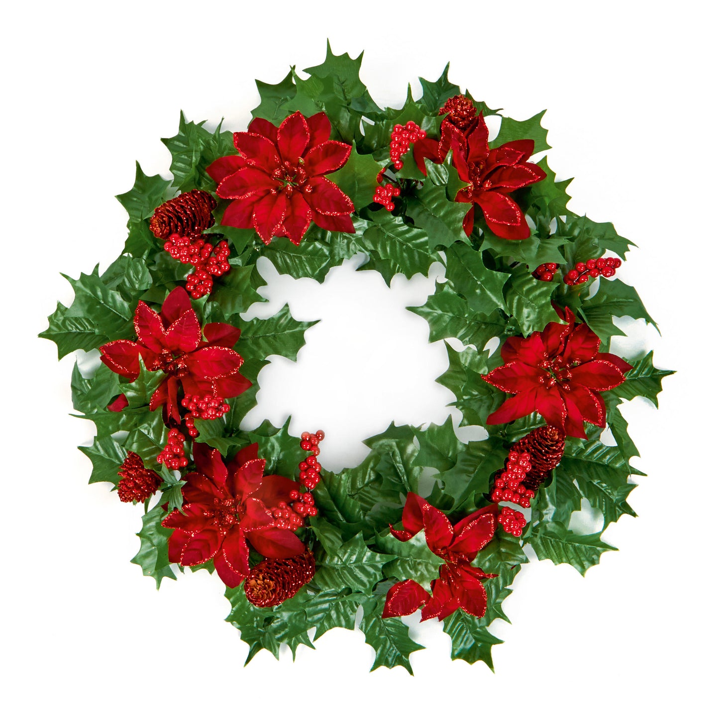 Poinsettia Wreath Burgundy