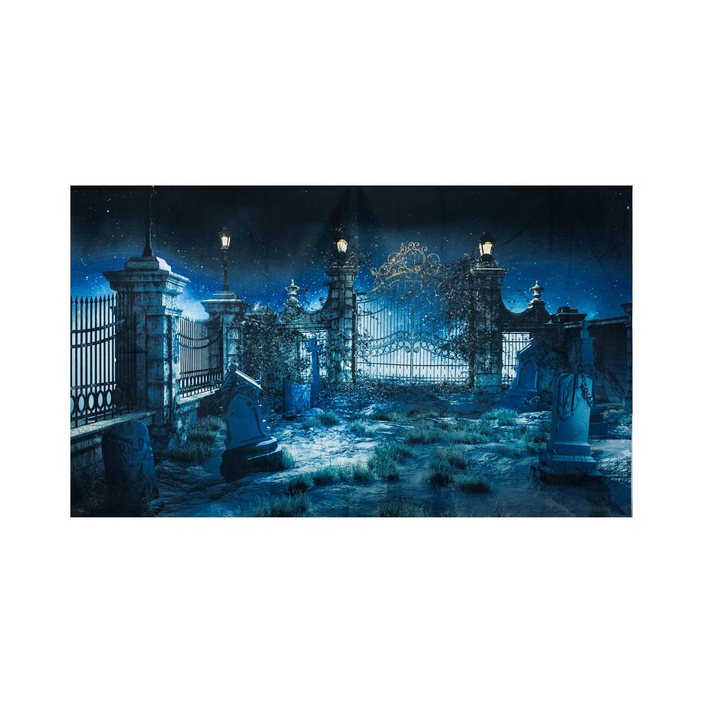 Cemetery Gate Backdrop 2x1.5m