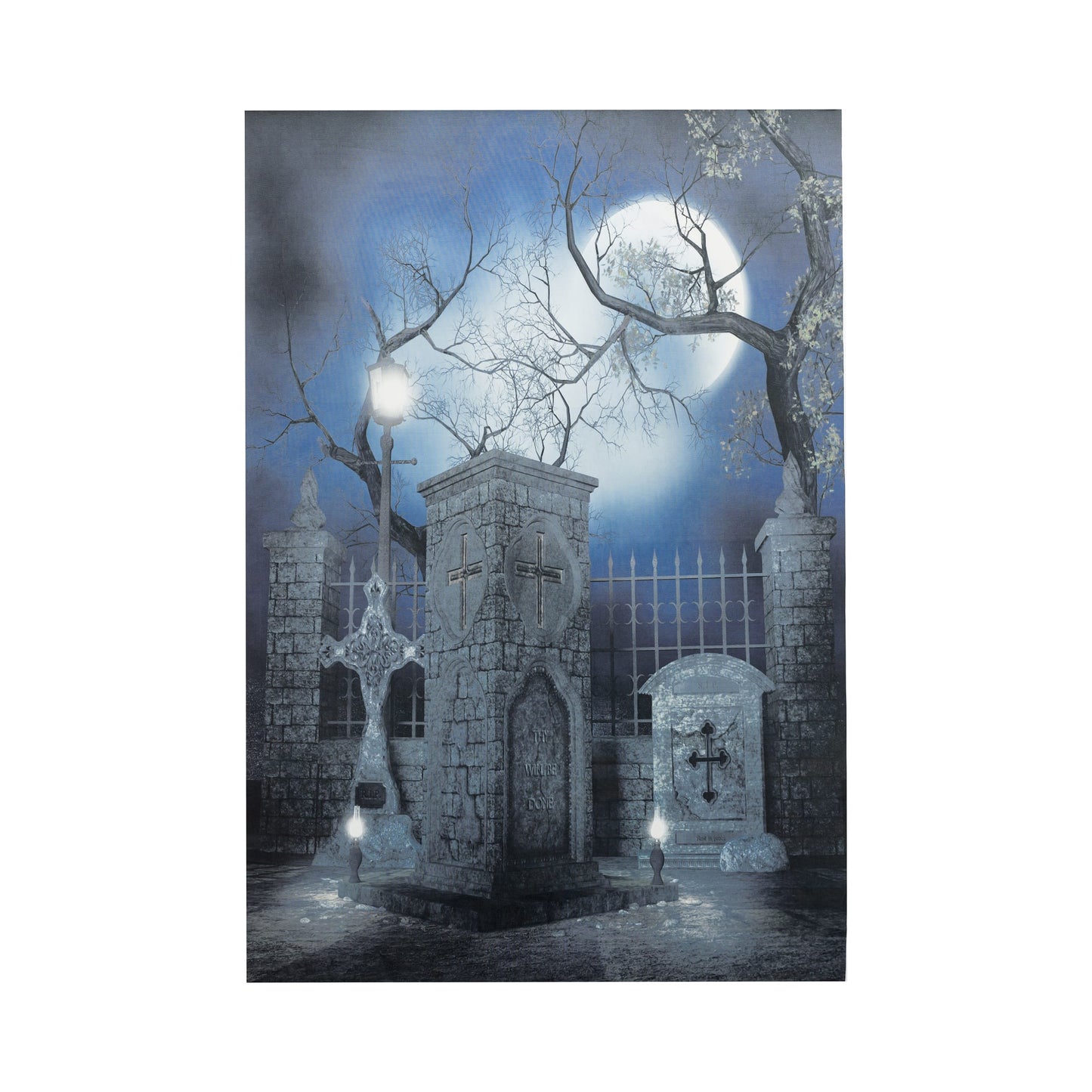 Moon over Cemetery Backdrop 1.5x2.5m
