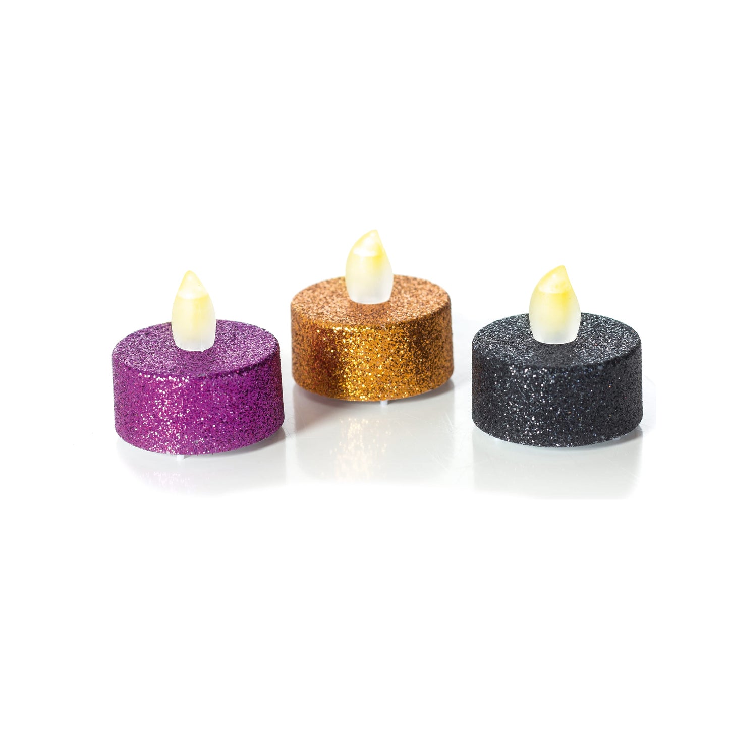Glitter Purple Tea Lights