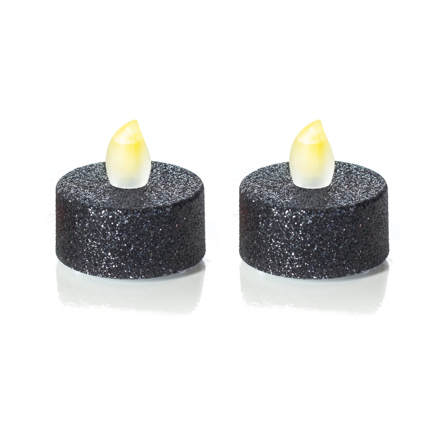 Glitter Black Tea Lights