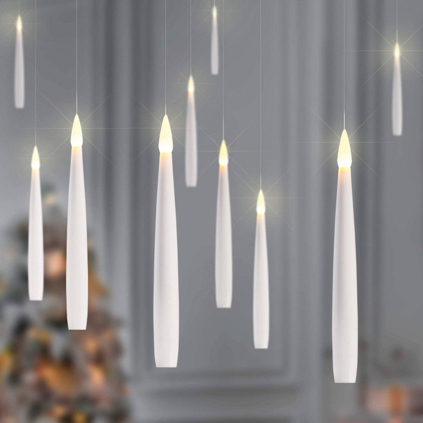 Vznášajúce sa LED sviečky (sada 10ks) ⸱ Red Floating Candles