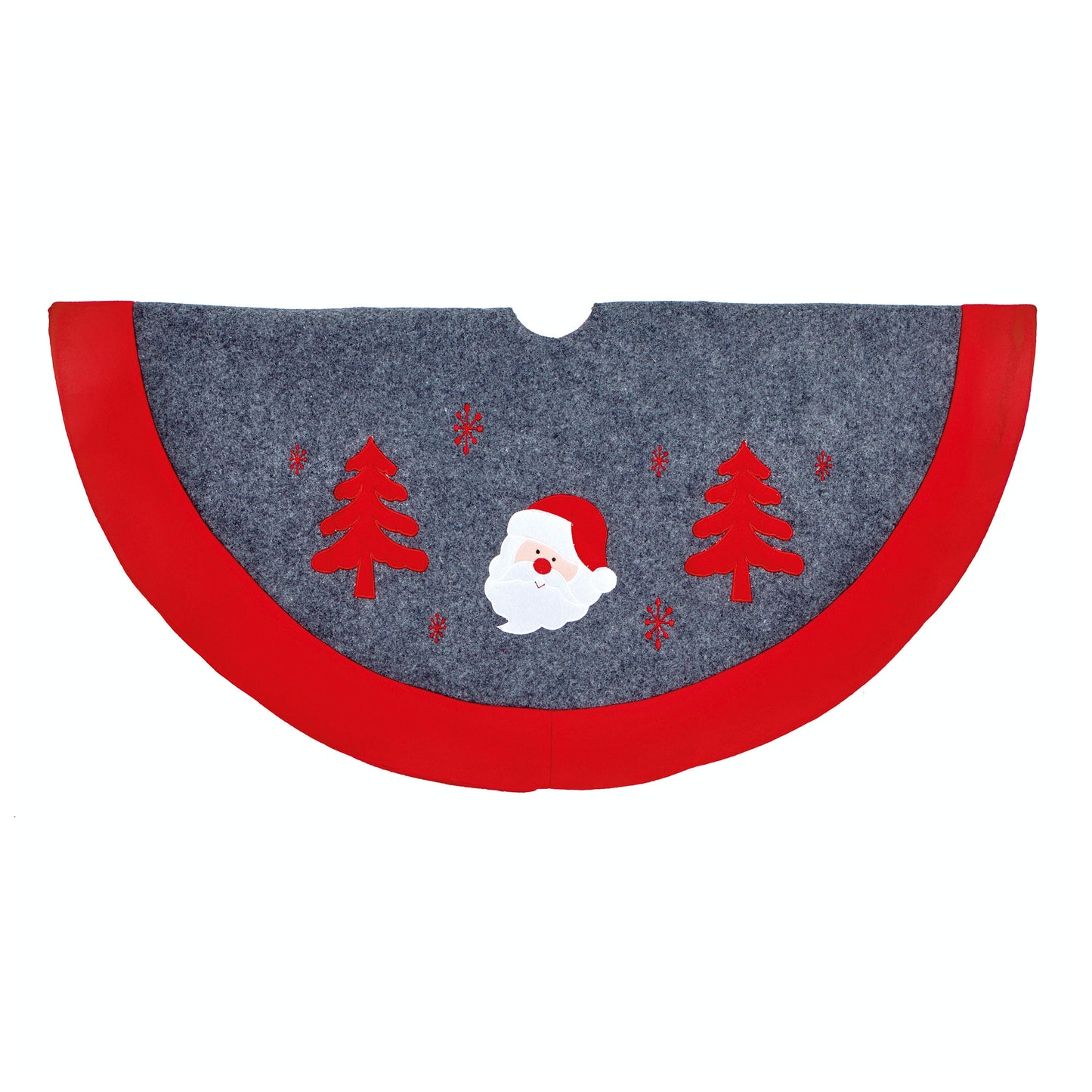 Sukňa na vianočný stromček ⸱ Grey Red Santa Tree Skirt