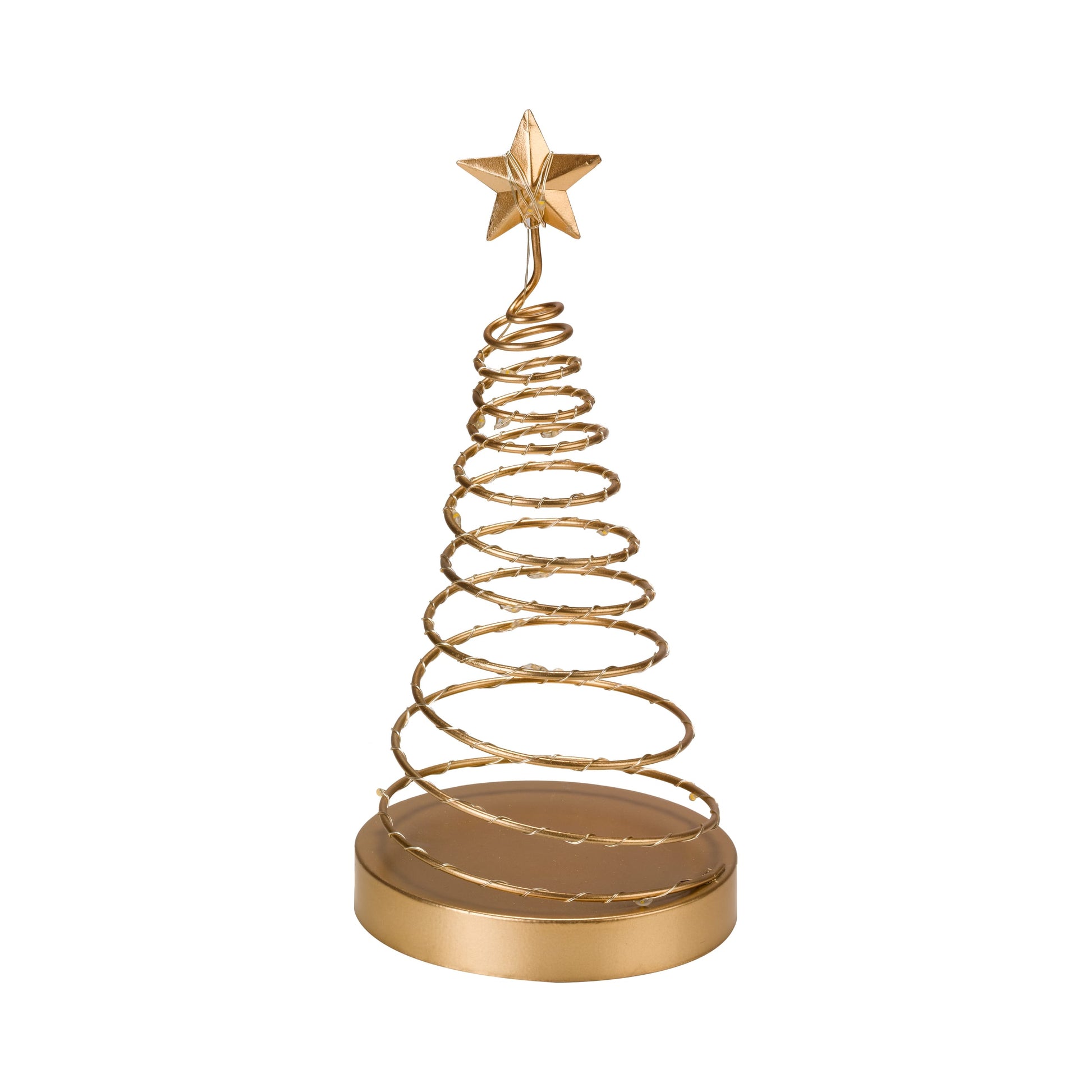 Kovový zlatý vianočný stromček s LED osvetlením SpiraLite Gold Tree od Three Kings