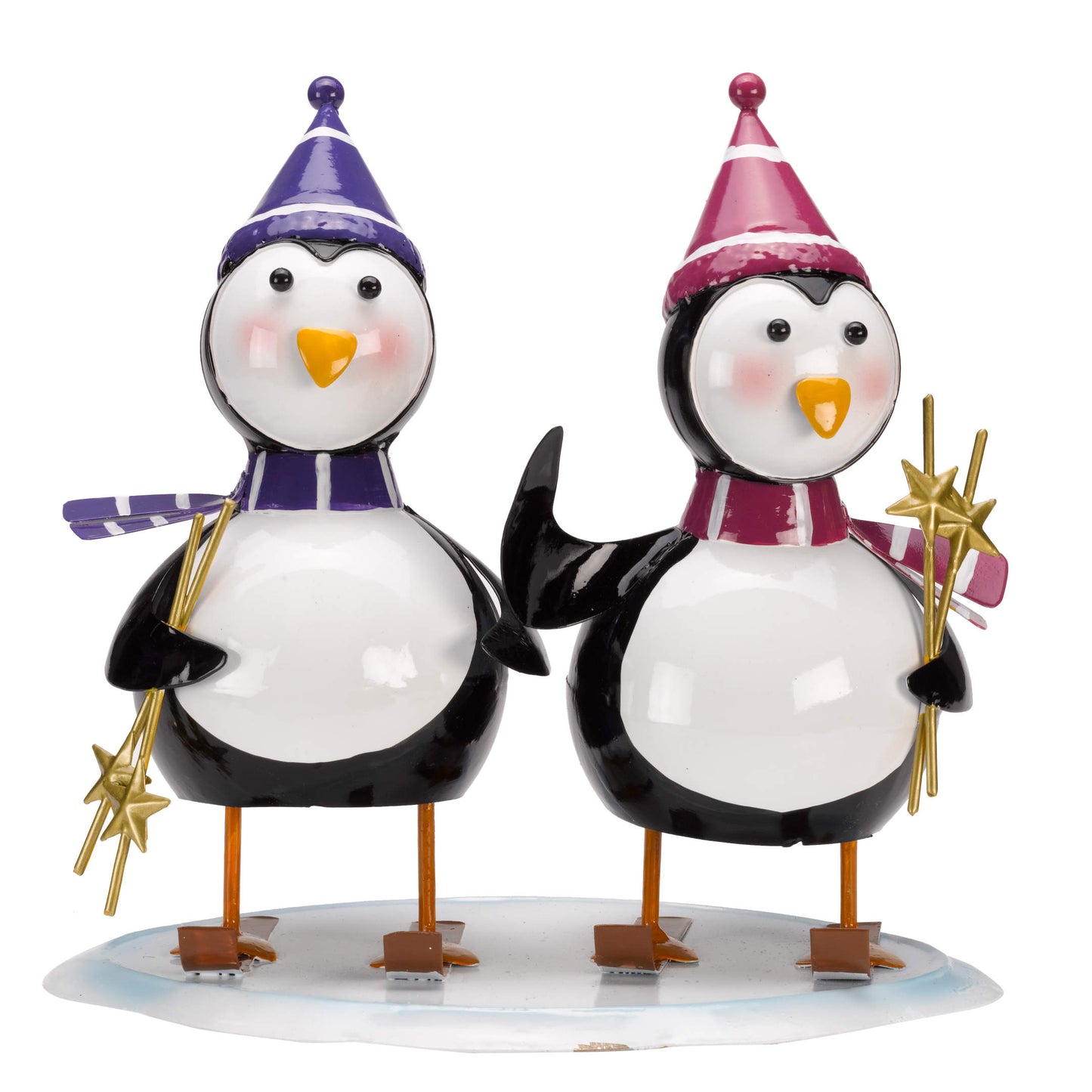 Kovová vianočná dekorácia s dvomi tučniakmi ⸱ Penguin Pair!