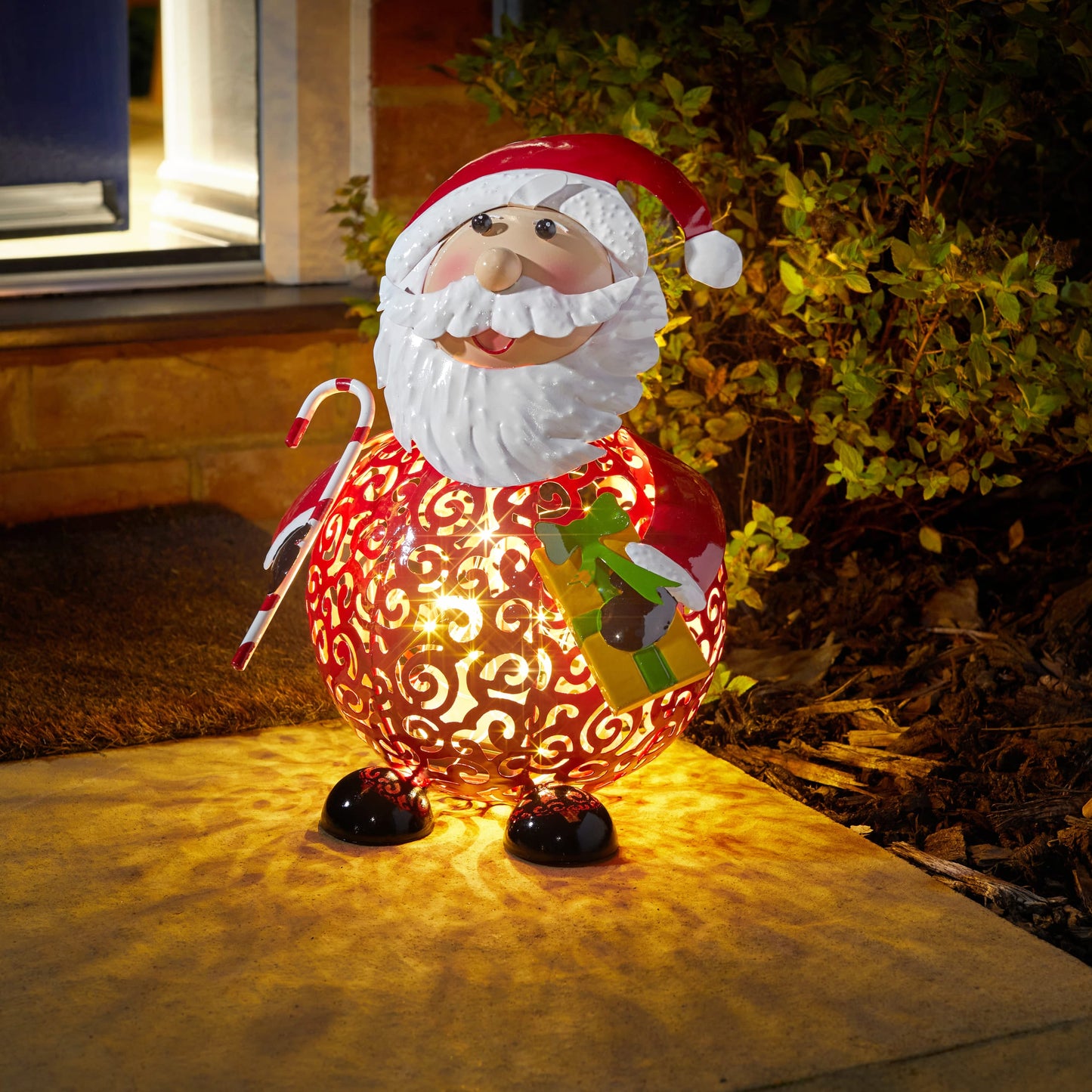 Vianočná figúrka s LED osvetlením ⸱ Filigree FolkLight Santa