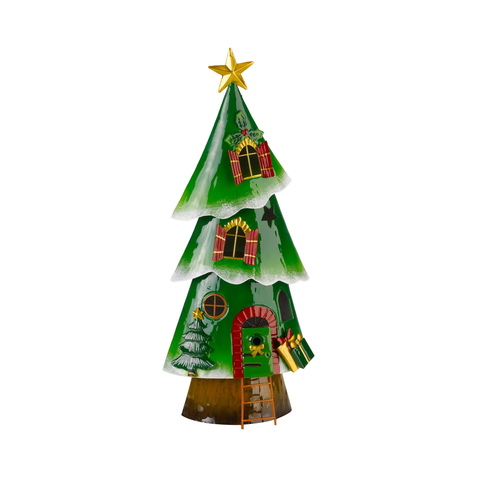 Kovová vianočná dekorácia Xmas Tree Ho Ho Home! od Three Kings