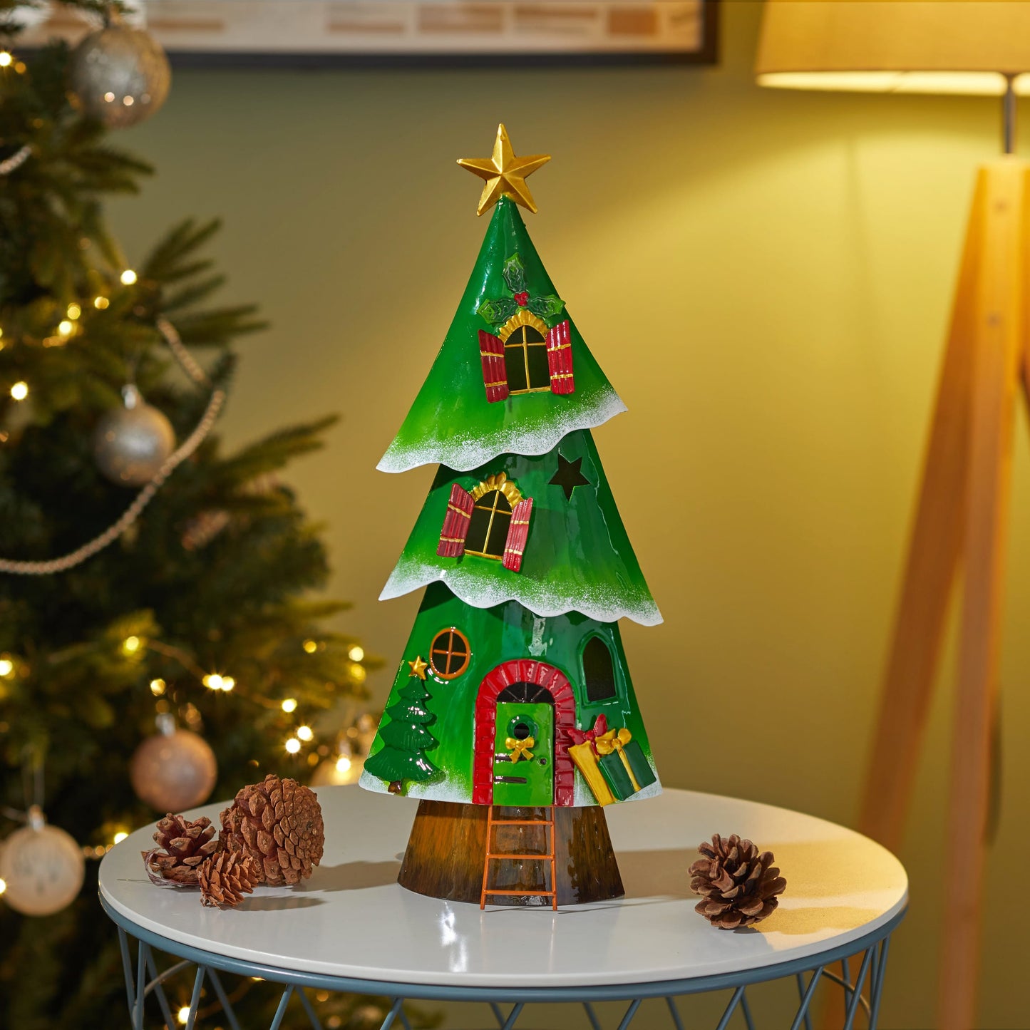 Kovová dekorácia vianočný stromček ⸱ Xmas Tree Ho Ho Home!