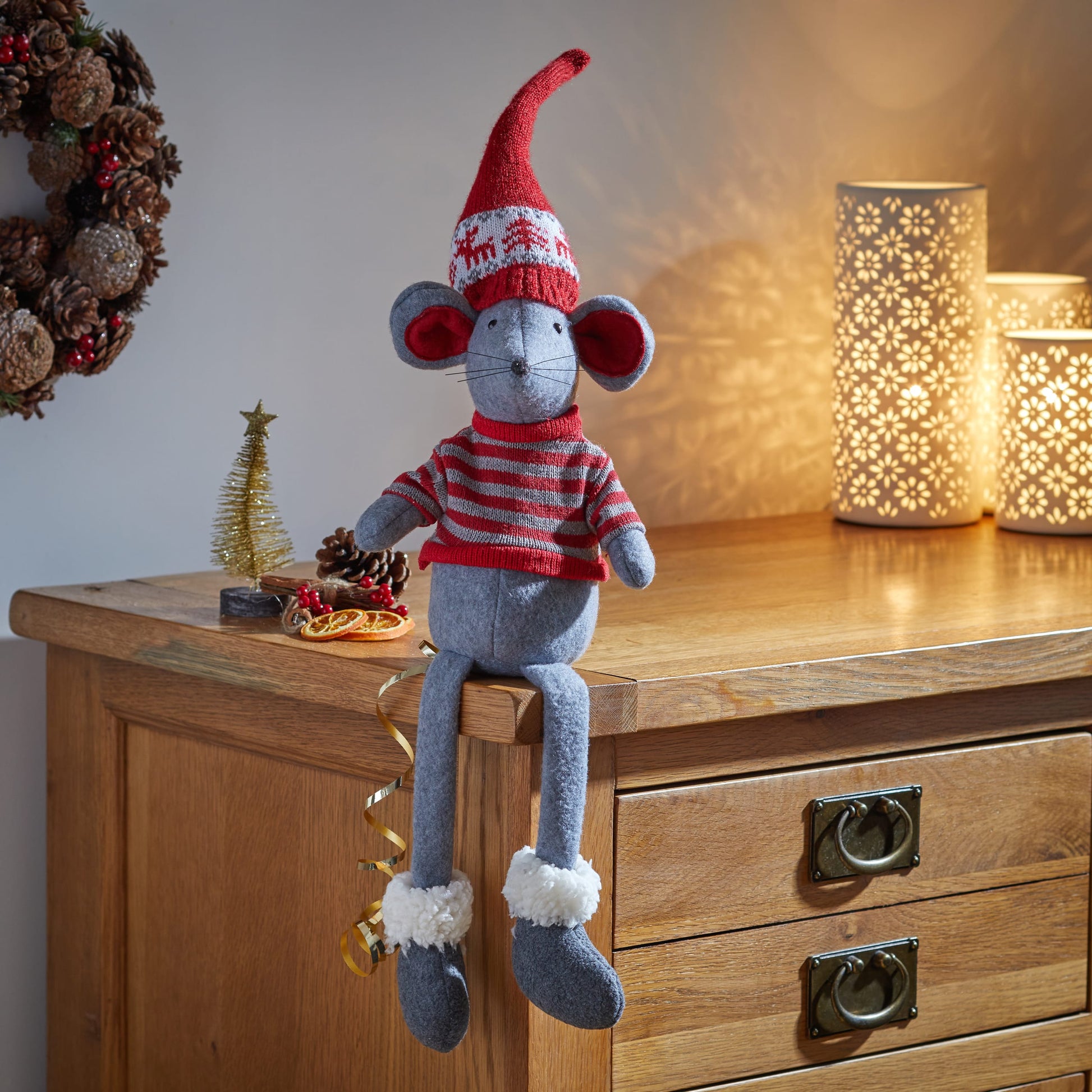 Vianočná dekoračná figúrka myšky Chuck E.Cheese Mouse od Three Kings