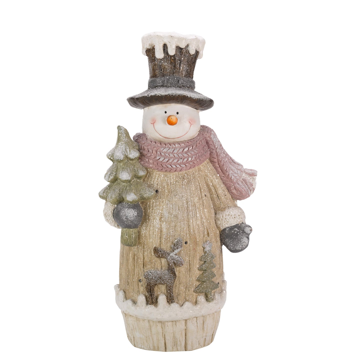 Vianočná soška s LED osvetlením ⸱ Woodland Magic Snowman