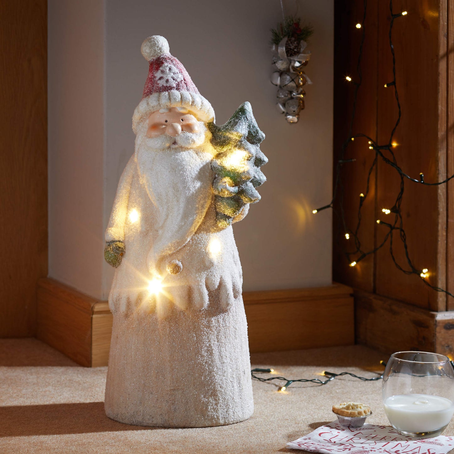Vianočná soška s LED osvetlením ⸱ Frosty Santa