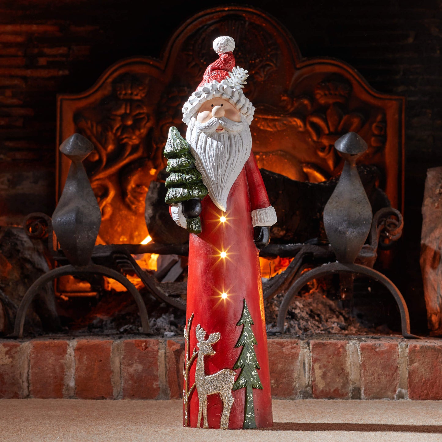 Vianočná soška s LED osvetlením ⸱ Yule Santa