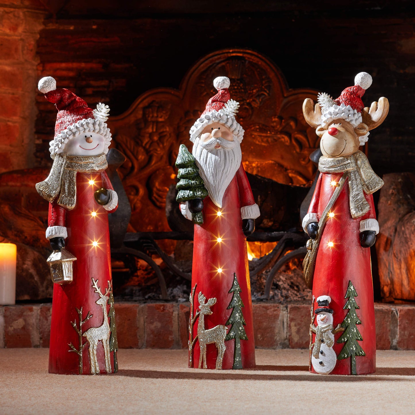 Vianočná soška s LED osvetlením ⸱ Yule Santa