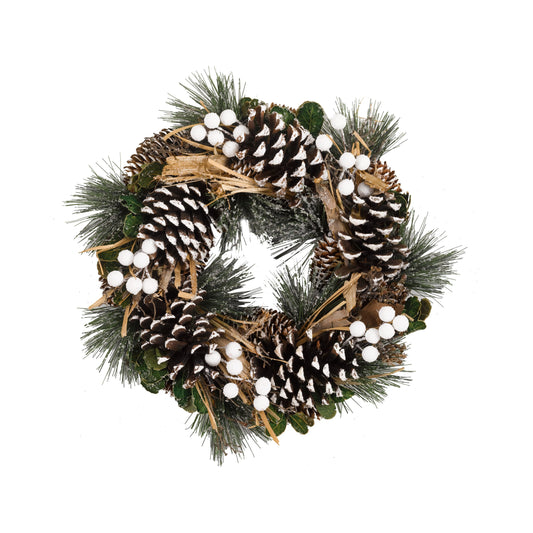 Vianočný veniec na dvere ⸱ Mistle Pine