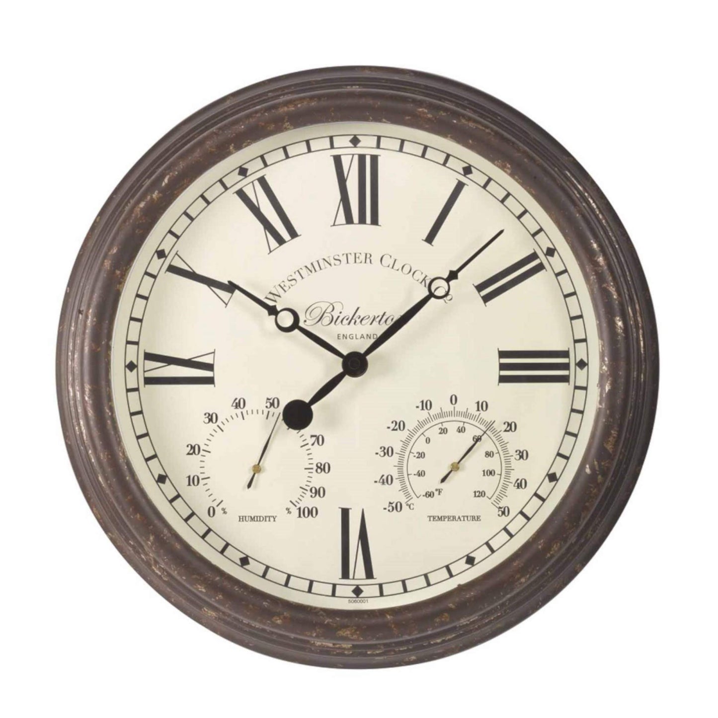 Nástenné hodiny ⌀ 38cm s teplomerom ⸱ Bickerton