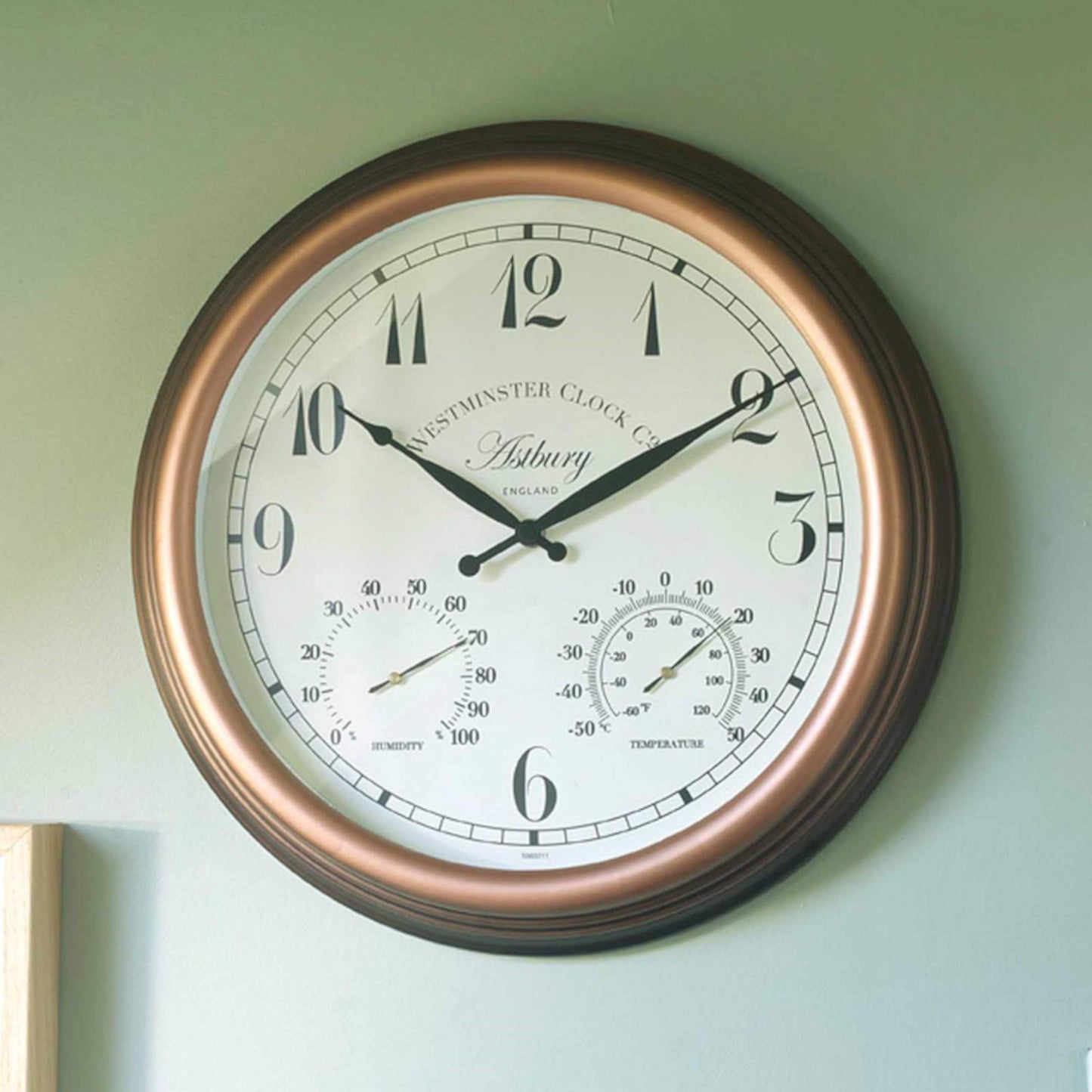 Nástenné hodiny ⌀ 38cm s teplomerom ⸱ Astbury