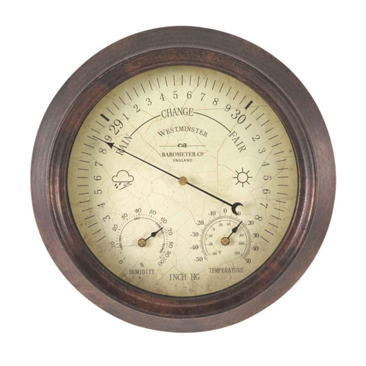 Nástenný barometer s teplomerom ⌀ 22cm ⸱ Westminster Barometer & Thermometer
