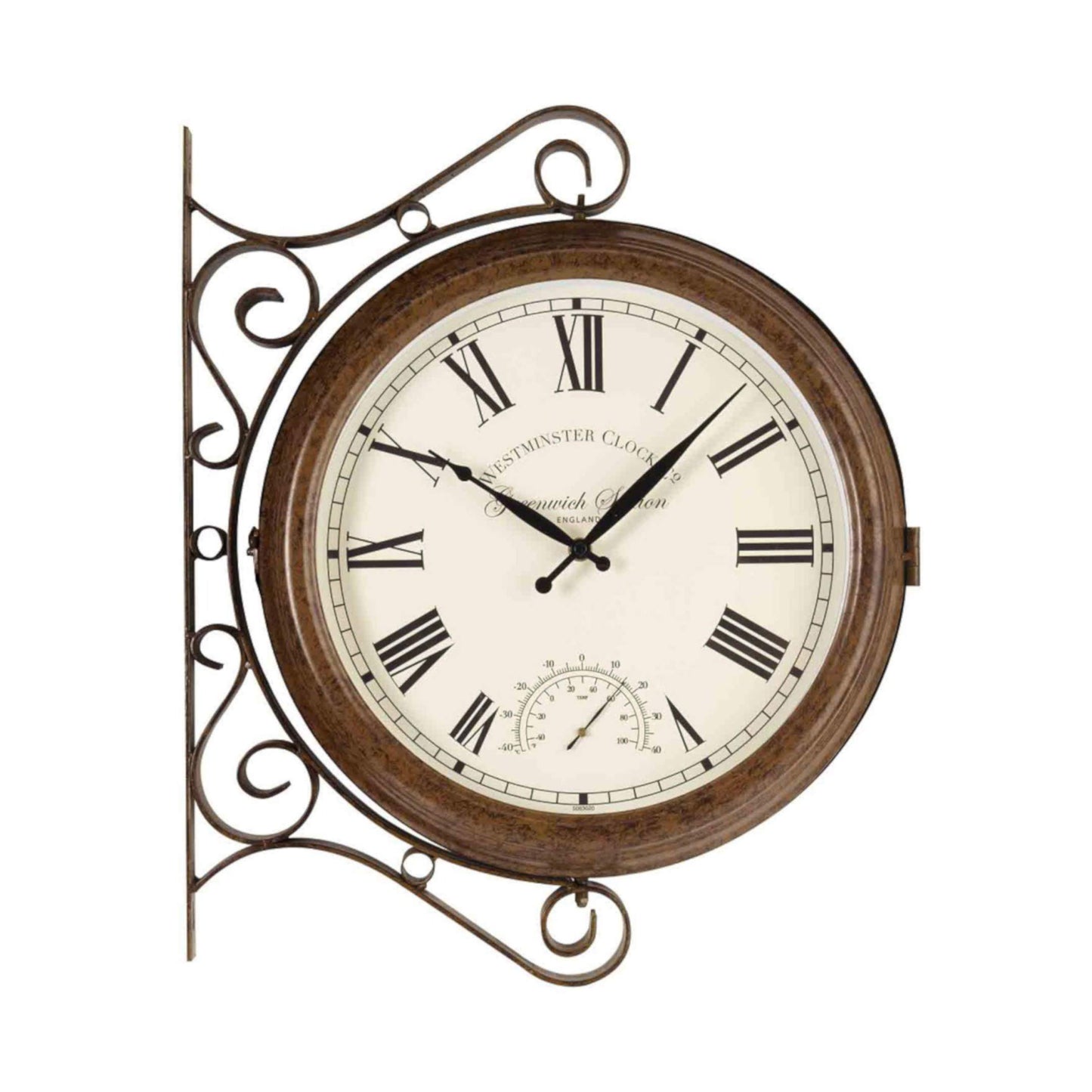 Staničné hodiny ⌀ 38cm s teplomerom ⸱ Greenwich
