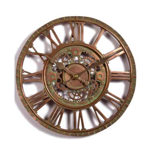 Nástenné hodiny Newby Mechanical v bronzovej farbe s priemerom 30cm od Outside In designs