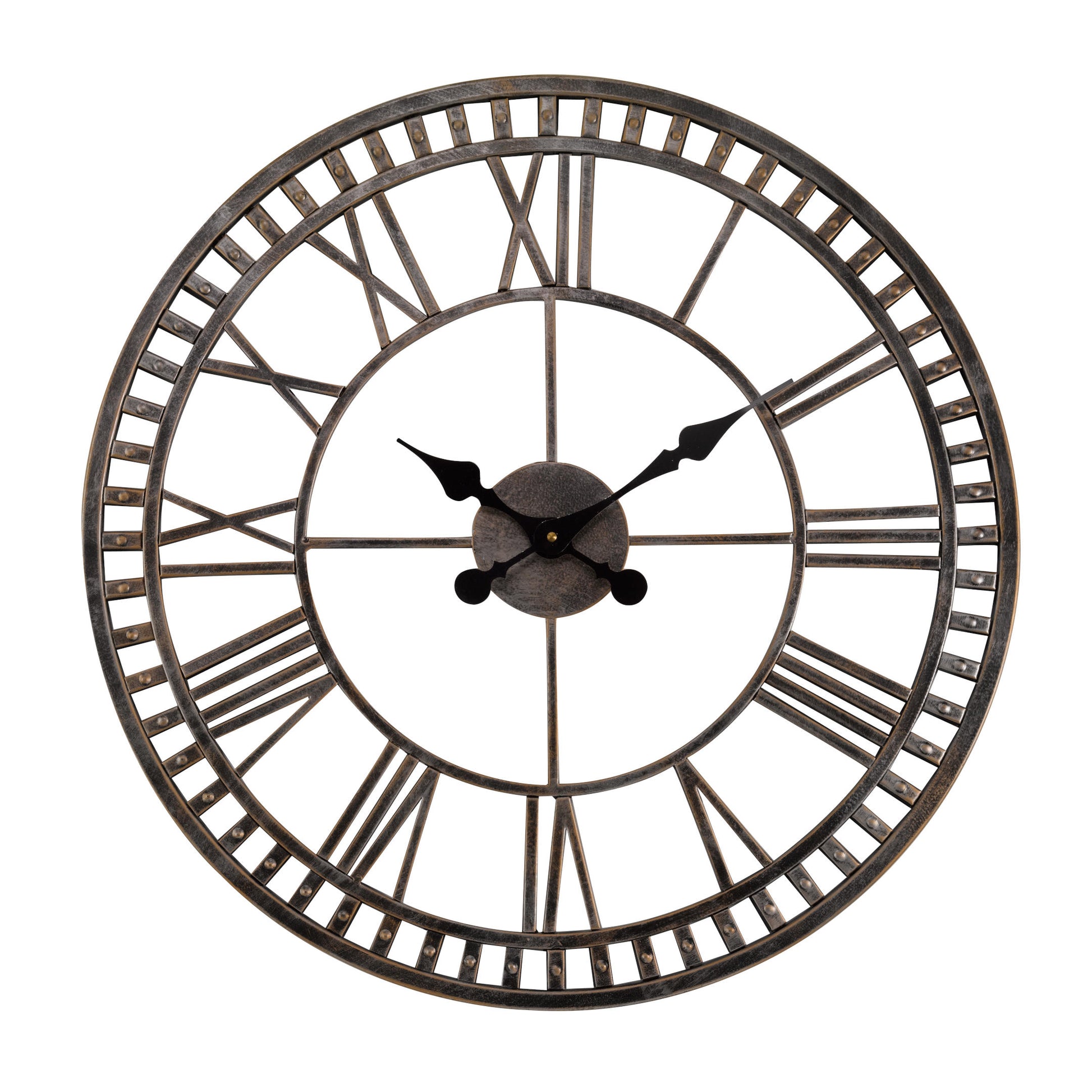 Veľké kovové nástenné hodiny Buxton s priemerom 60cm od Outside In designs