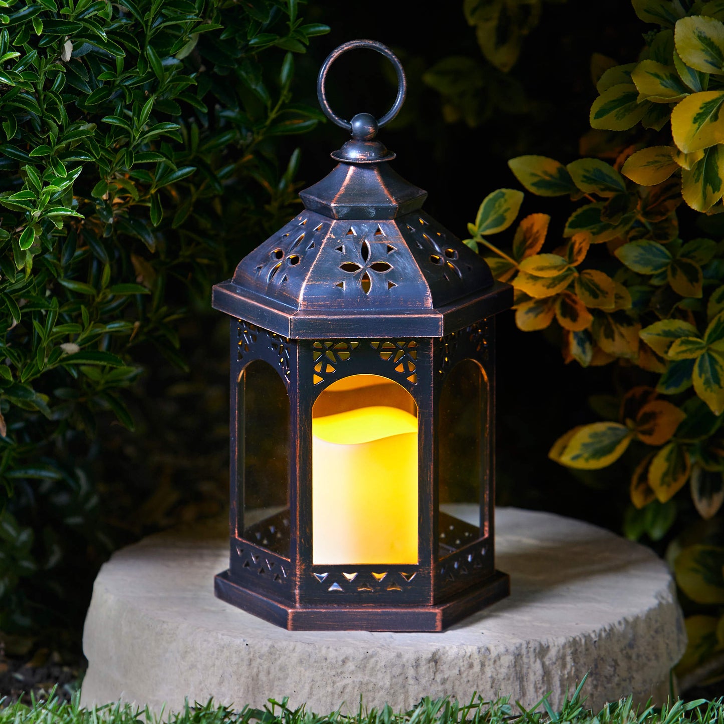 Lampáš s LED sviečkou ⸱ Maroc Lantern