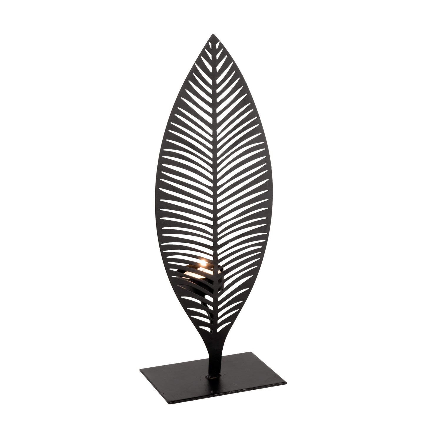 Kovový svietnik na čajovú sviečku Abstract Leaf Skeleton od The Outside Living Company