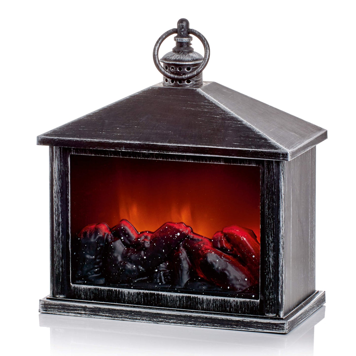 Dekoračný lampáš s efektom horiaceho ohňa ⸱ Traditional Flame Fireplace Lantern