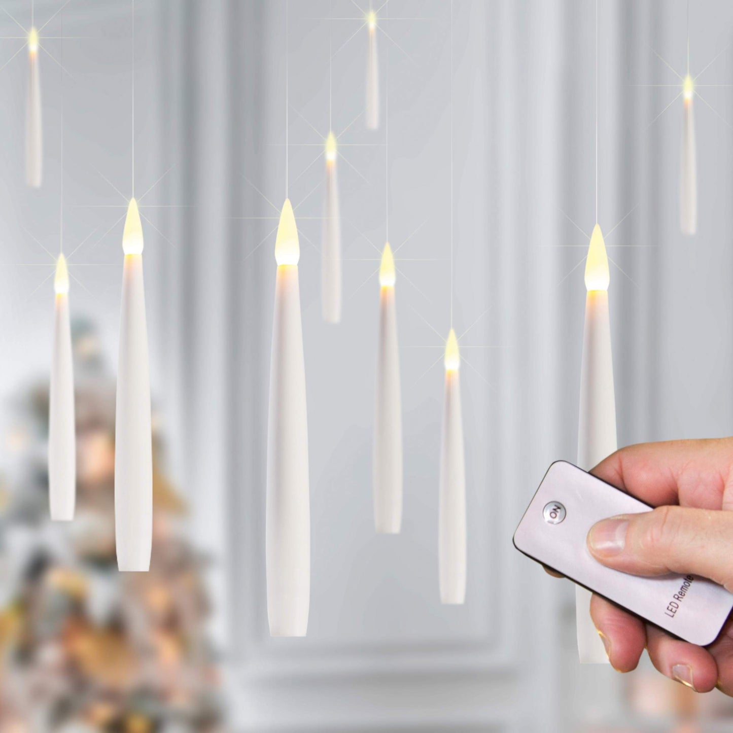 Vznášajúce sa LED sviečky (sada 10ks) ⸱ Gold Floating Candles