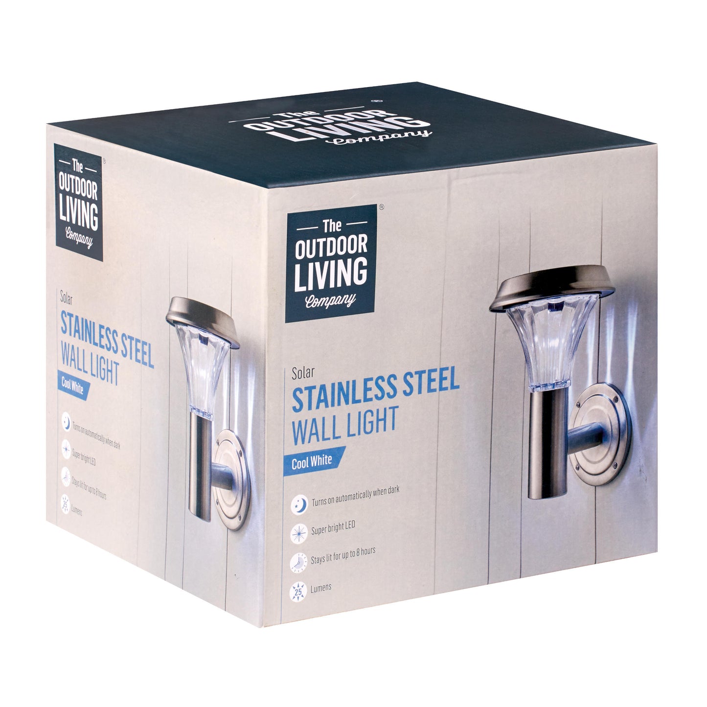 Solárne nástenne svietidlo ⸱ Stainless Steel Wall Light