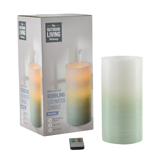 Vodná sviečka do interiéru Bubbling Water Candle od The Outddor Living Co