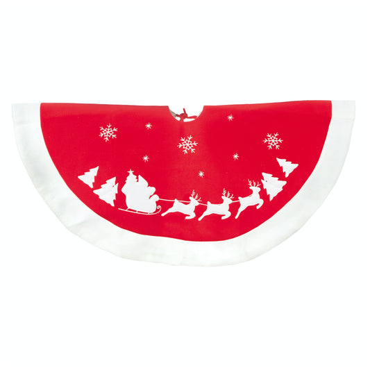 Sukňa na vianočný stromček ⸱ Santa and Sleigh Tree Skirt